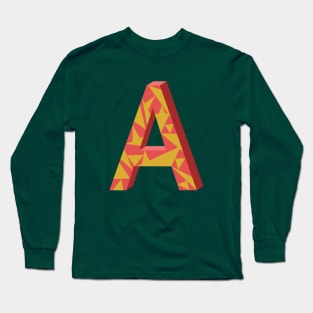 Letter A 3D Design Long Sleeve T-Shirt